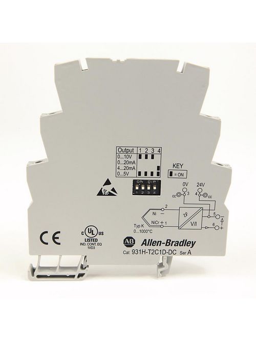 Allen Bradley 931H-T2C1D-DC Type K Thermocouple Signal Conditioner Allen Bradley 931H-T2C1D-DC Type K Thermocouple Signal Conditioner