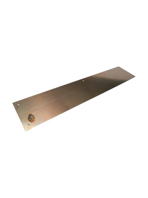 Product image for Erico UGP719SBP5 Copper Utility Ground Plate, ESB2 Split Bolt Connector, 19 1/4" x 7 1/2" x 1/16"