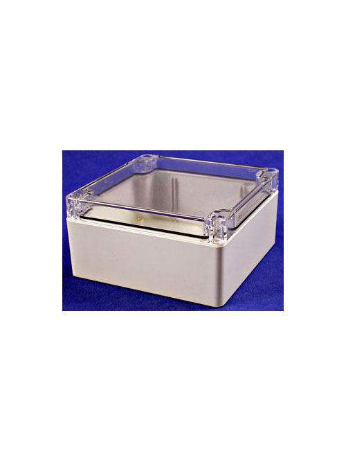 Product image for Hammond Manufacturing 1554N2GYCL 4.7 x 1.77 x 4.7 Inch NEMA 4X Gray Polycarbonate Enclosure