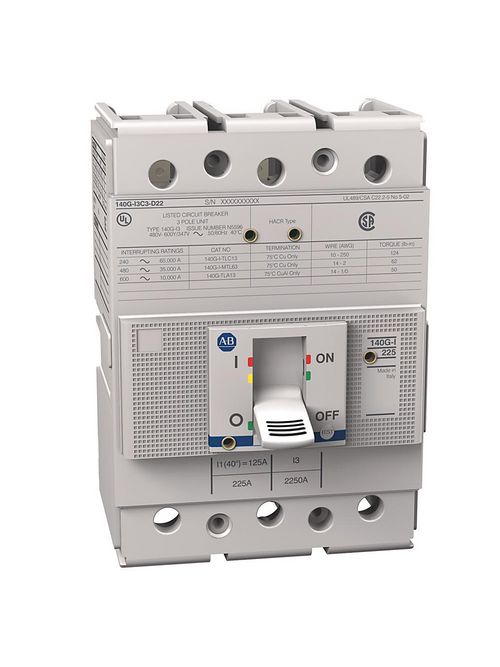 Allen Bradley 140G-I3C3-D15 225 Amp I-Frame Molded Case Circuit Breaker Allen Bradley 140G-I3C3-D15 225 Amp I-Frame Molded Case Circuit Breaker