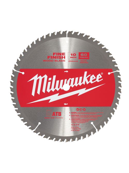 Product image for Milwaukee 48-40-4176 10" 60 Tooth Fine Finish Blade