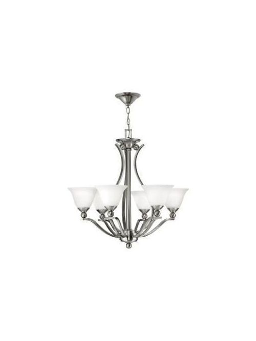 Product image for Bolla 6 Light Large Chandelier - Brushed Nickel