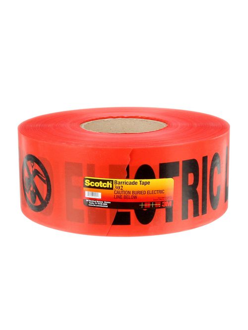 3M 302 Scotch® Barricade Tape "CAUTION BURIED ELECTRIC LINE BELOW