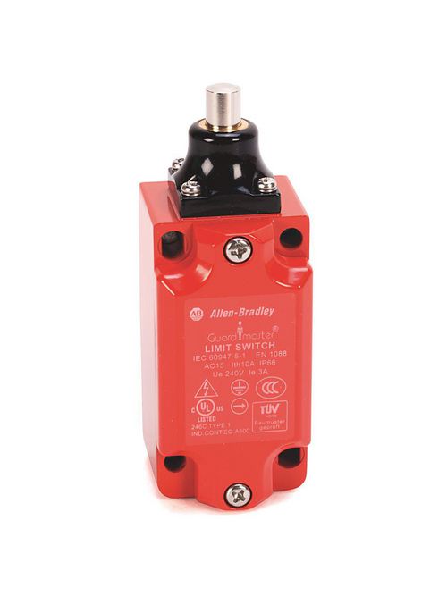 Allen-Bradley 440P-MDPB22E Safety Limit Switch with 30 mm Metal Dome Plunger Allen-Bradley 440P-MDPB22E Safety Limit Switch with 30 mm Metal Dome Plunger