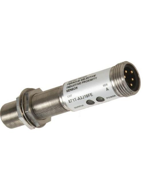 Product image for Allen-Bradley 871T-A5J18FE AC Ferrous Selective Stainless Steel Face Sensor