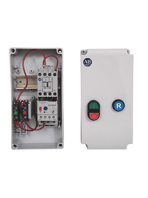 Allen-Bradley 109-C09KBE1D-1 109C IEC Enclosed Non-reversing Non-Combination Starter, 100-C09, Type 1/4/4X/12K - IP66 Plastic - Small (Indoor/Outdoor Use), 440V 50Hz / 480V 60Hz, E1 Plus OLR 3.20 - 16.00A Allen-Bradley 109-C09KBE1D-1 109C IEC Enclosed Non-reversing Non-Combination Starter, 100-C09, Type 1/4/4X/12K - IP66 Plastic - Small (Indoor/Outdoor Use), 440V 50Hz / 480V 60Hz, E1 Plus OLR 3.20 - 16.00A