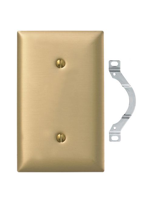 HWDK SB14 WALLPLATE 1-G, BLANK, BRS HWDK SB14 WALLPLATE 1-G, BLANK, BRS