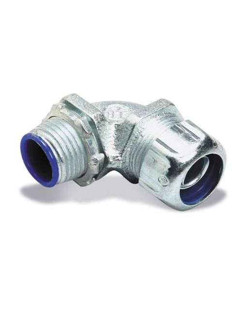 Thomas & Betts 5252 1/2 Inch 90 Degree Non-Insulated Liquidtight Connector Thomas & Betts 5252 1/2 Inch 90 Degree Non-Insulated Liquidtight Connector