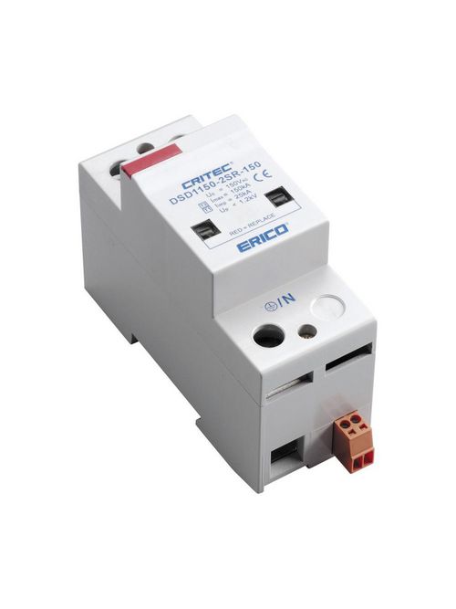 Product image for Erico DSD11502SR275 Surge Diverter, 150 kA Single Mode, 220-240 V Un