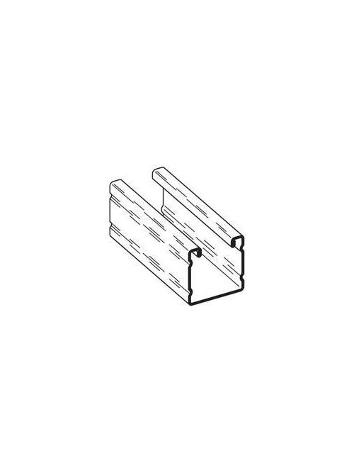 Product image for B-Line B26-120GRN 1-5/8"W x 1-5/8"H Channel, Solid (No Hole Pattern), 16ga, 10ft Length, Dura-Green™