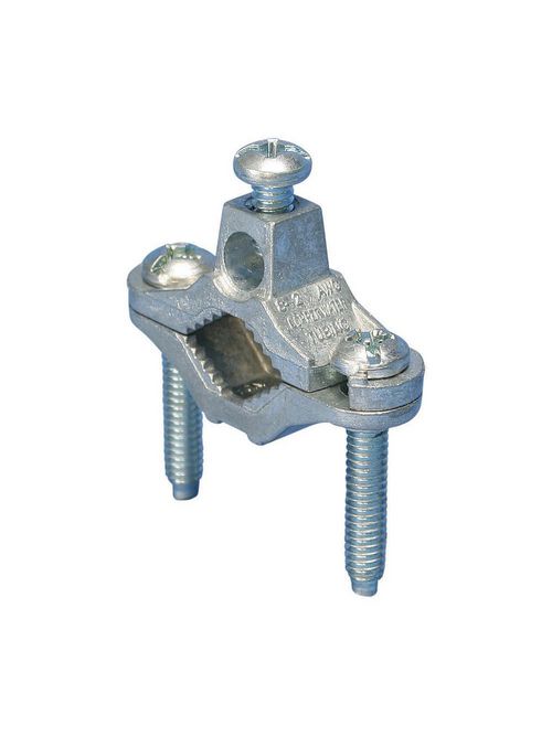 Product image for Erico ZWP1J Water Pipe Ground Clamp, Zinc Alloy, 1/2" 1" Pipe, #10 Solid-#6 Solid, 6 mm² Stranded-10 mm² Stranded