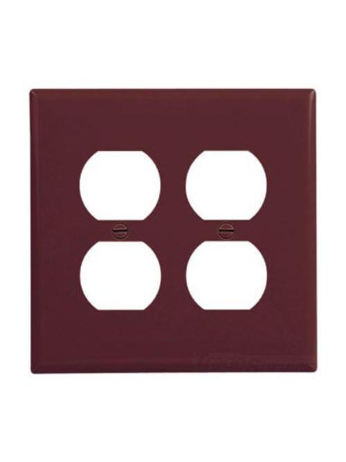 Product image for EWD PJ82B Wallplate 2G Duplex Poly