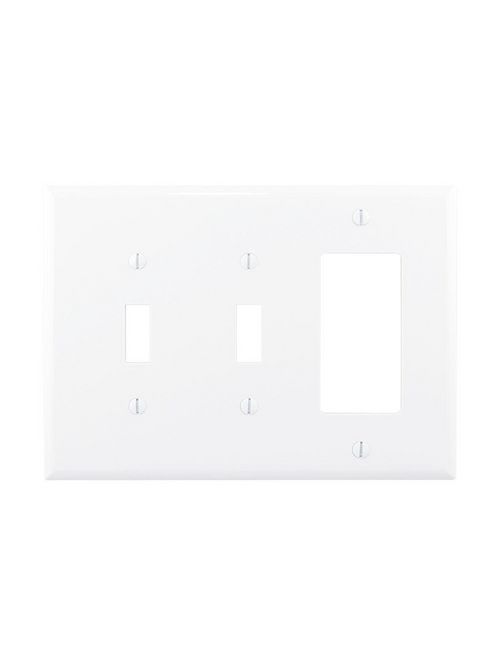 Product image for EWD PJ226W Wallplate 3G 2Toggle/Dec