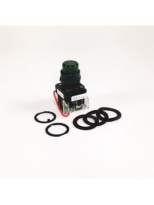 Allen-Bradley 800H-PRT16GAP Green Plastic 30.5 mm Transformer Push-To-Test Pilot Light Allen-Bradley 800H-PRT16GAP Green Plastic 30.5 mm Transformer Push-To-Test Pilot Light