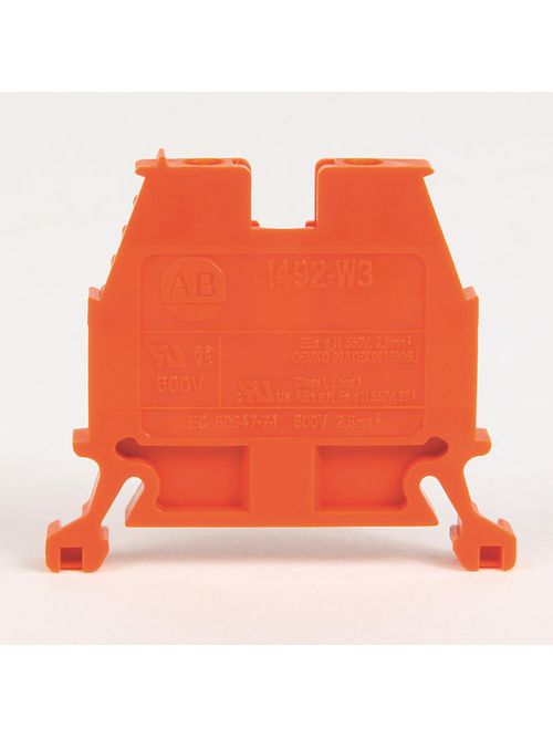 Allen Bradley 1492-W3-OR 8 x 47.6 x 41 mm Screw Connection IEC Terminal Block Allen Bradley 1492-W3-OR 8 x 47.6 x 41 mm Screw Connection IEC Terminal Block