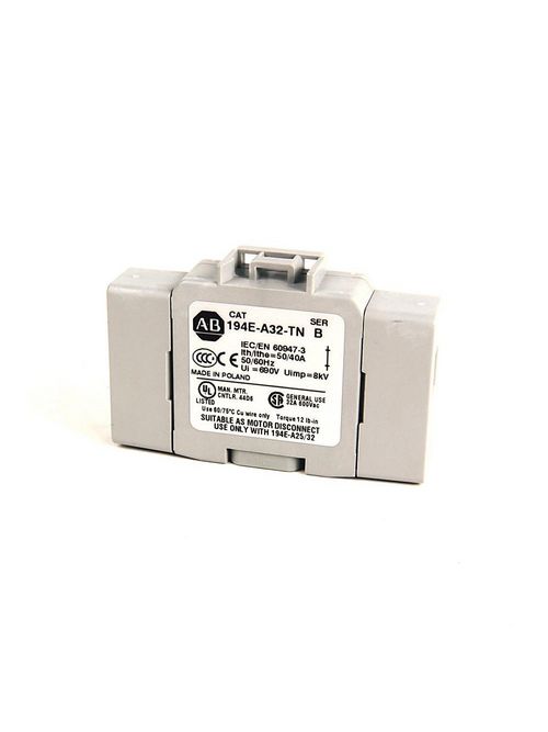 Allen-Bradley 194E-A32-TN 25 - 32 Amp Neutral Terminal Allen-Bradley 194E-A32-TN 25 - 32 Amp Neutral Terminal