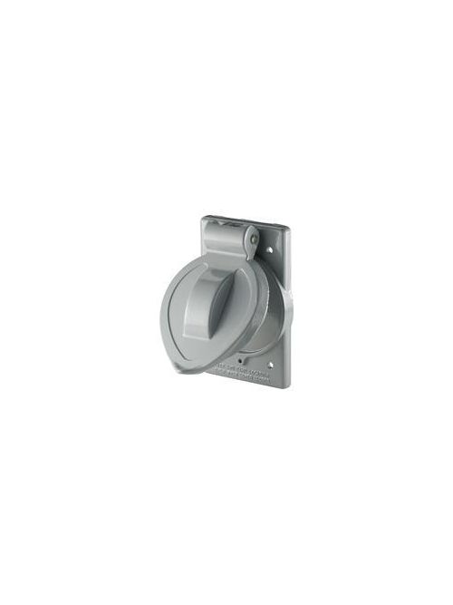 Product image for Eaton Wiring Devices 5741NS Die-Cast Aluminum Lift Lid Receptacle Weatherproof Cover