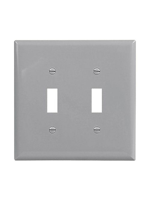 Product image for EWD PJ2GY Wallplate 2G Toggle Poly