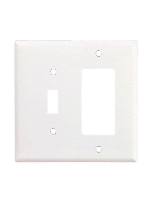 Product image for EWD PJ126W Wallplate 2G Toggle/Deco