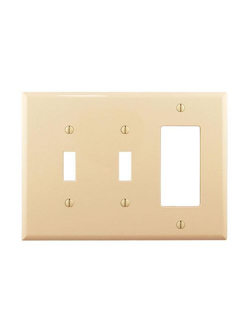 Product image for EWD PJ226V Wallplate 3G 2Toggle/Dec