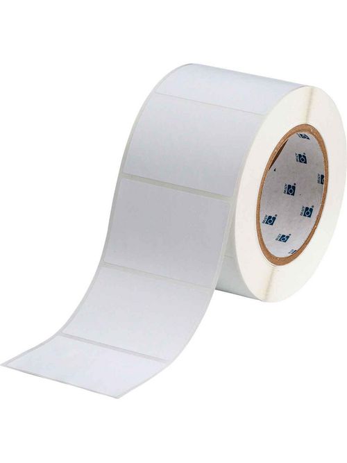 Brady THT-19-486-1 3 x 2 Inch Light Gray Polyester Thermal Transfer Printable Label Brady THT-19-486-1 3 x 2 Inch Light Gray Polyester Thermal Transfer Printable Label