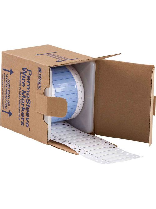Brady PS-187-2-WT-S 0.15 x 2 x 0.335 Inch White Polyolefin Wire Marking Sleeve Brady PS-187-2-WT-S 0.15 x 2 x 0.335 Inch White Polyolefin Wire Marking Sleeve