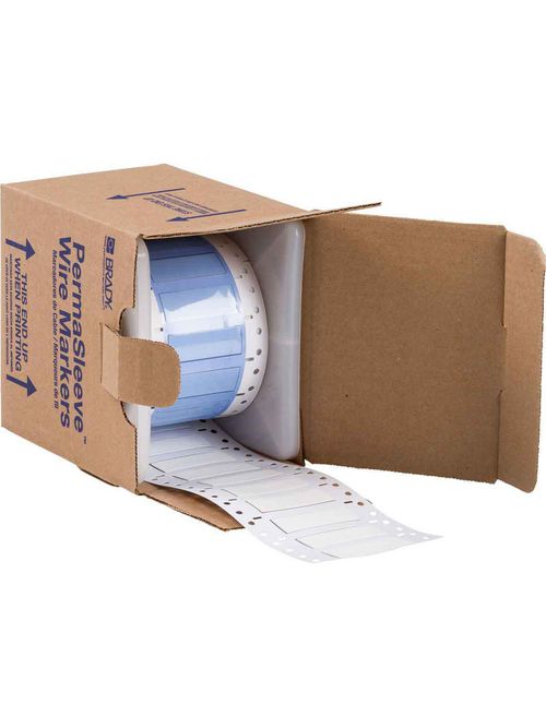 Brady PS-375-2-WT-S 0.32 x 2 x 0.645 Inch White Polyolefin Wire Marking Sleeve Brady PS-375-2-WT-S 0.32 x 2 x 0.645 Inch White Polyolefin Wire Marking Sleeve