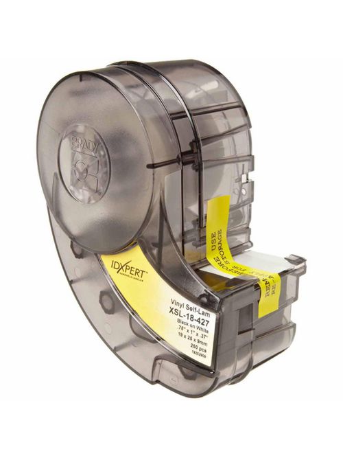 Brady XSL-18-427 250/Pack 1.0 x 0.75 x 0.37 Inch Black On White Self Laminating Vinyl Label Cartridge Brady XSL-18-427 250/Pack 1.0 x 0.75 x 0.37 Inch Black On White Self Laminating Vinyl Label Cartridge