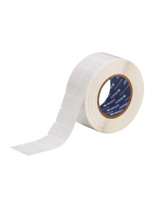 Brady THT-116-427-5 1 x 1 Inch White Matte Vinyl Cable Marker Label Roll with Tail Brady THT-116-427-5 1 x 1 Inch White Matte Vinyl Cable Marker Label Roll with Tail