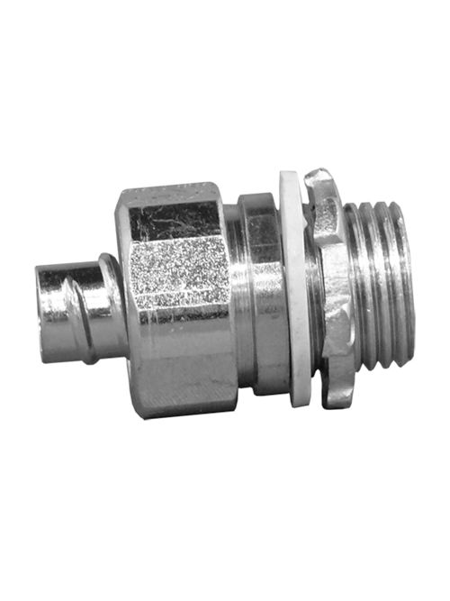 Appleton Group 4QS-50T 1/2 Inch Zinc Plated Steel Straight Insulated Throat Liquidtight Connector Appleton Group 4QS-50T 1/2 Inch Zinc Plated Steel Straight Insulated Throat Liquidtight Connector