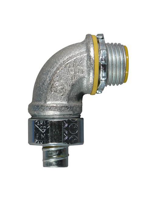 Appleton 4qs 9150t 1 12 Malleable Iron 90 Degrees Insulated Throat Liquidtight Connector 6933