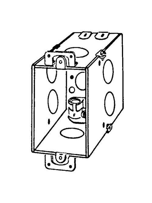 Product image for Appleton 175F 3 x 2" 3-1/2" Deep Steel Gangable Square Corner Switch Box