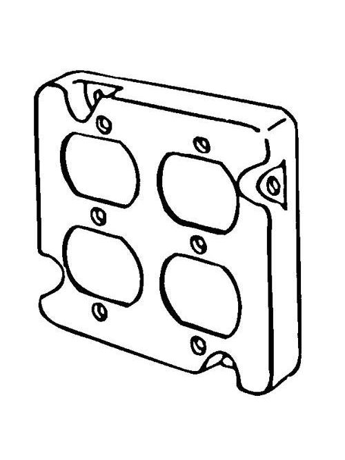 Product image for Appleton 8492N 1/2" Raised 10 In. Steel Square Box Cover