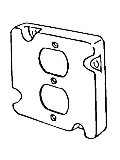 Product image for Appleton 8491N 1/2" Raised 10 In. Steel Square Box Cover