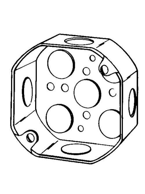 Product image for Appleton 4O-1/2 4 x 1-1/2" 15.5 In. Steel Octagon Outlet Box