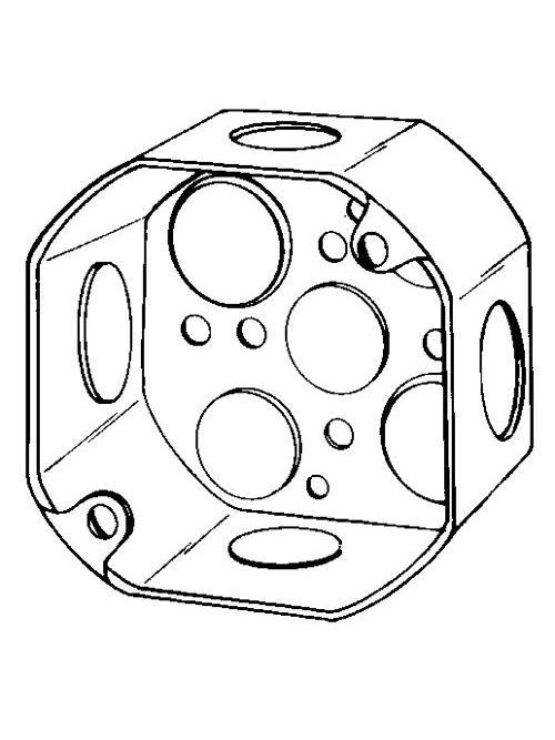 Product image for Appleton 4OD-SPL 4 x 2-1/8" 21.5 In. Steel Octagon Outlet Box