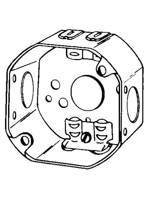 Product image for Appleton Group 560L 3-1/4 Inch Octagon Box with Non-Metallic Drawn Sheathed Cable Clamp