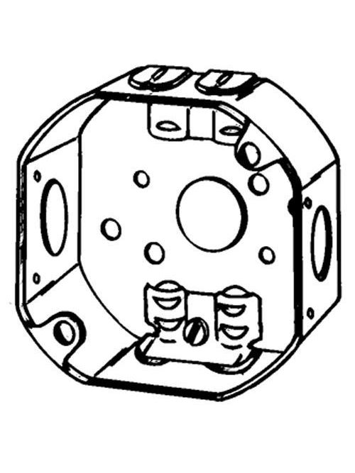 Product image for Appleton 561L 4" 1-1/2" Deep 15.5 In. Hot Dip Galvanized Steel Octagon Outlet Box