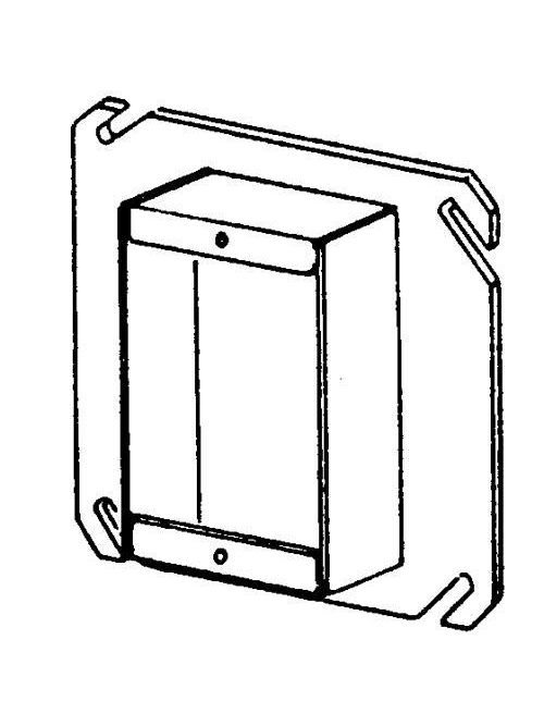 Product image for Appleton 846-150 4" Square Tile Cover / Mud Ring, 1-1/2" Raised, 11.0cu.in, Single Device, Steel
