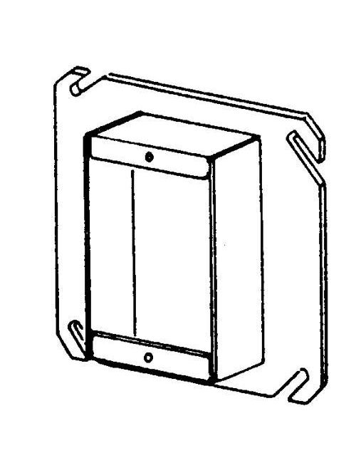 Product image for Appleton 846-200 4" Square Tile Cover / Mud Ring, 2" Raised, 14.8cu.in, Single Device, Steel