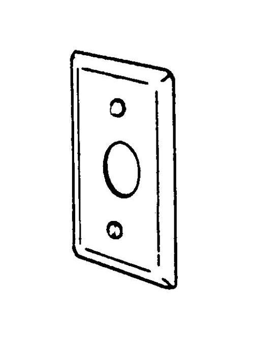 Appleton 2555 1-Gang Handy Box Cover, Single 1/2" Hole, Steel (4" x 2-1/8")