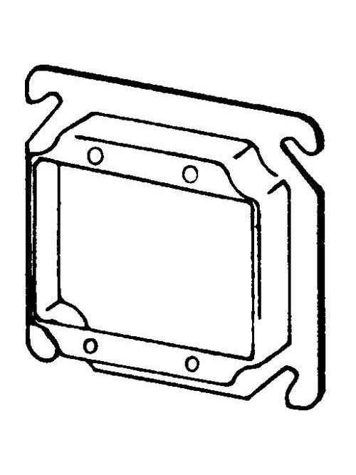 Product image for Appleton 8470C 4" Square Cover / Mud Ring, 5/8" Raised, 8.0cu.in, Double Device, Steel