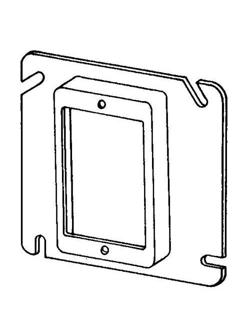 Product image for Appleton 8485A 4-11/16" Square 1/2" Raised Device Cover