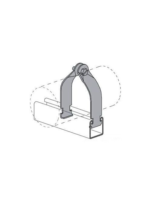 Product image for Unistrut PS 1300 1-1/4 EG 100 Pair 1-1/4 Inch Electrogalvanized Universal Pipe Clamp