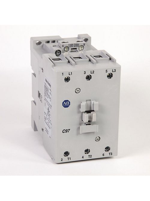 Allen Bradley 100-C97D00 110/120 VAC 97 Amp 75 Hp 3-Phase 3-Pole IEC Contactor Allen Bradley 100-C97D00 110/120 VAC 97 Amp 75 Hp 3-Phase 3-Pole IEC Contactor