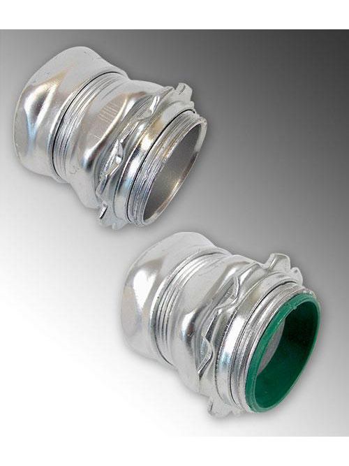 AFC 0208-08-00 CC250 2-1/2" Compression Connector, Steel, Zinc Finish (6/carton) Product image for AFC 0208-08-00 CC250 2-1/2" Compression Connector, Steel, Zinc Finish (6/carton)