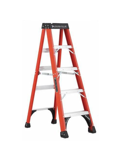 Product image for L-VIL FS1405HD 5FT FG STEPLADDER TYPE IAA 375LB FIBERGLASS STEPLADDER 375lbs