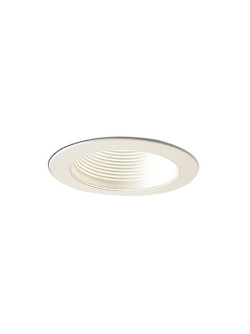 Product image for Nora Lighting NL-410P White Phenolic Adjustable Stepped Baffle with White Plastic Ring