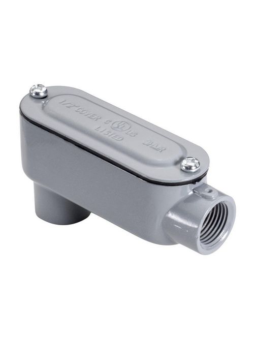 Topaz Corp LB7CG 2-1/2 Inch Powder Coated Die-Cast Aluminum Type LB Threaded Rigid Conduit Body with Cover and Gasket Topaz Corp LB7CG 2-1/2 Inch Powder Coated Die-Cast Aluminum Type LB Threaded Rigid Conduit Body with Cover and Gasket