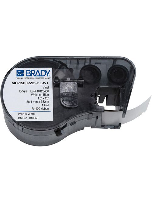 BRADY MC-1500-595-BL-WT Lbl,M Serie BRADY MC-1500-595-BL-WT Lbl,M Serie
